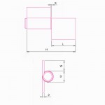 Μεντεσές σιδερόπορτας με δύο στελέχη μονόπτερος FF Group