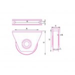 Ράουλο βιδωτό με ρουλεμάν για συρόμενη πόρτα FF Group