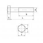 Βίδες εξάγωνες DIN 931 8.8 μαύρες διαμέτρου 39 mm