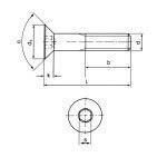 Βίδες άλλεν DIN 7991 inox A2 διαμέτρου 03 mm