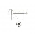 Μεταλλόβιδες (μηχανόβιδες) DIN 965 φρεζάτες σταυρό γαλβανιζέ διαμέτρου 10 mm