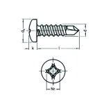 Λαμαρινόβιδες αυτοδιάτρητες (τρυπανόβιδες) DIN 7504-Ν ψωμάκι σταυρό γαλβανιζέ