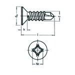 Λαμαρινόβιδες αυτοδιάτρητες (τρυπανόβιδες) DIN 7504-P φρεζάτες σταυρό γαλβανιζέ