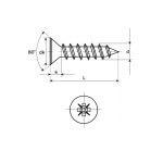 Νοβοπανόβιδες (ξυλόβιδες) DIN 7505-A φρεζάτες pozi γαλβανιζέ