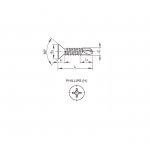 Βίδες γυψοσανίδας αυτοδιάτρητες φρεζάτες μαύρες