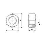 Περικόχλια (παξιμάδια) εξάγωνα DIN 934 inox A2