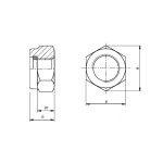 Περικόχλια (παξιμάδια) εξάγωνα ασφαλείας DIN 985 inox A2