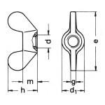 Πεταλούδες αμερικανικού τύπου DIN 315 γαλβανιζέ