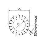 Ροδέλες ασφαλείας DIN 6798-A (αστεροειδείς) γαλβανιζέ